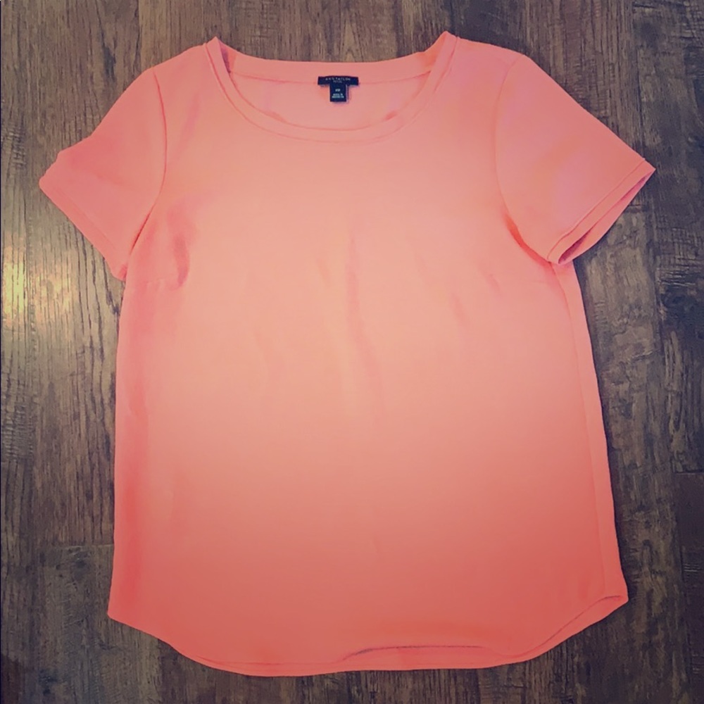 Dark coral blouse